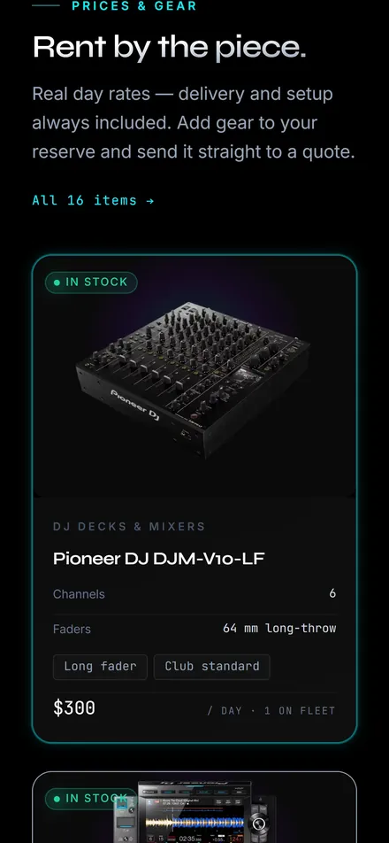 Electroniconch — עמודים באתר בטלפון