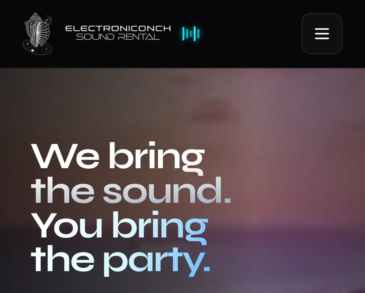 Electroniconch — עמוד הבית בטלפון